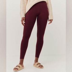 Pact organic cotton leggings, burgundy red, XL